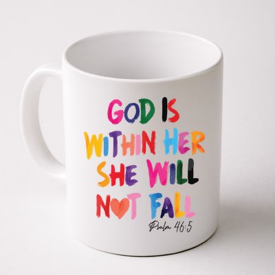 Christian God Is Within Her She Will Not Fall Christian Bible Mug