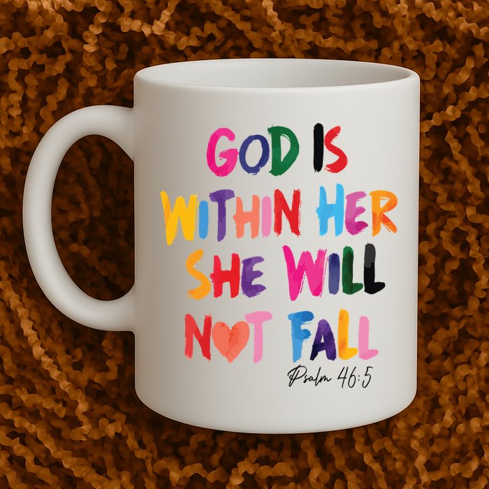 Christian God Is Within Her She Will Not Fall Christian Bible Mug