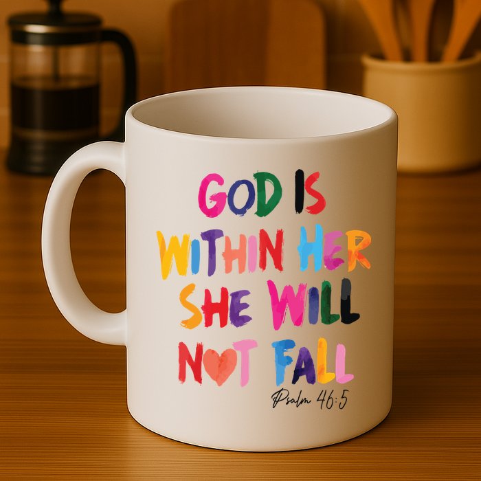 Christian God Is Within Her She Will Not Fall Christian Bible Mug
