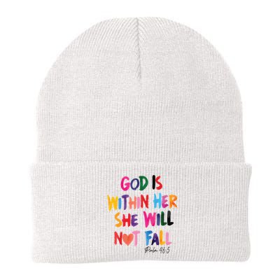 Christian God Is Within Her She Will Not Fall Christian Bible Beanie