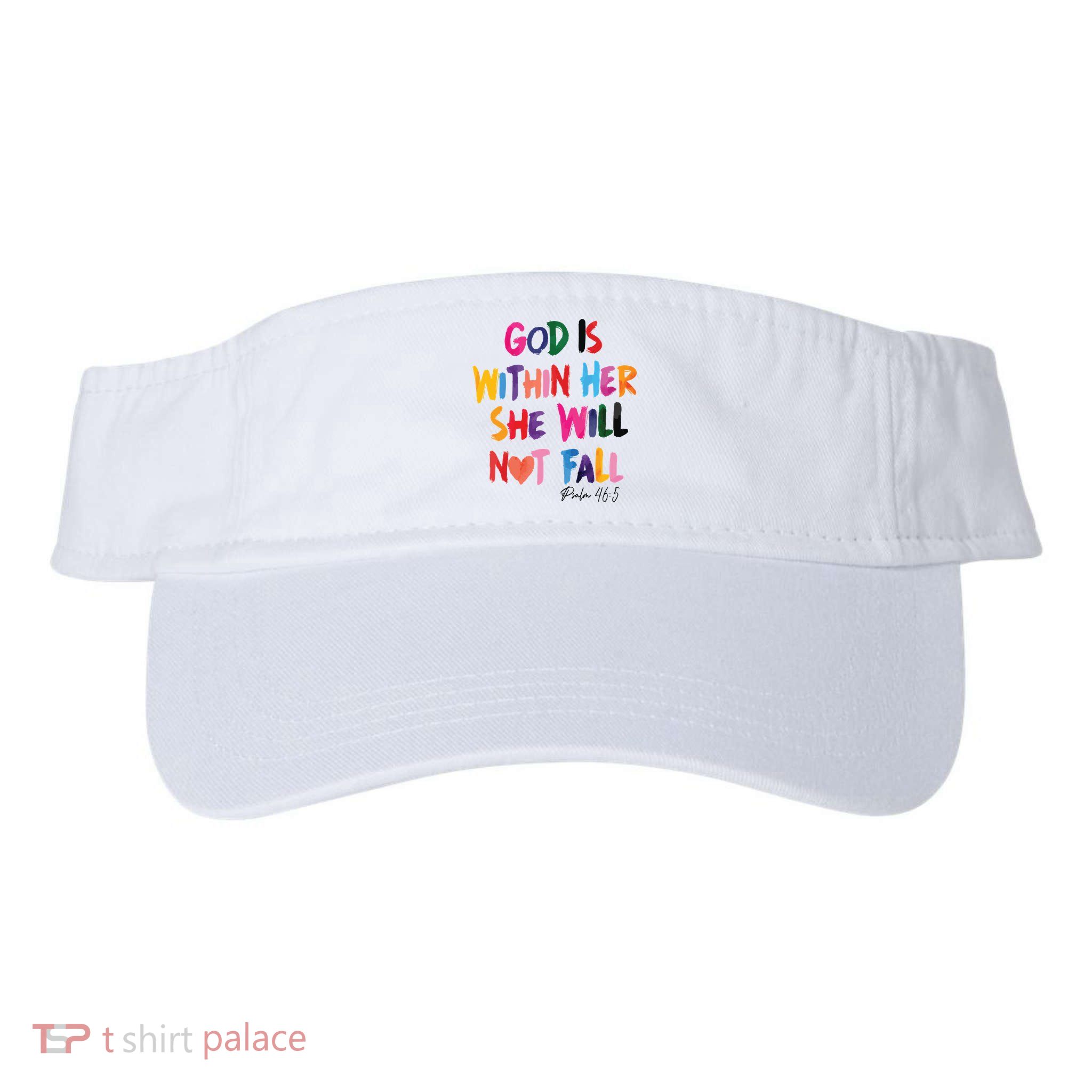 Christian God Is Within Her She Will Not Fall Christian Bible Visor