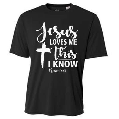 Christian Gift Jesus Love Me This I Know Cooling Performance Crew T-Shirt