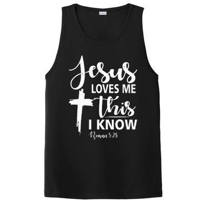 Christian Gift Jesus Love Me This I Know PosiCharge Competitor Tank