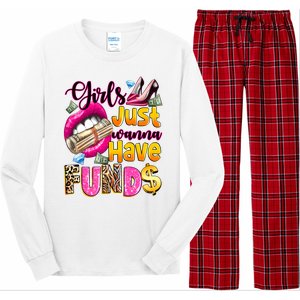 Cool Girl Just Wanna Have Funds Long Sleeve Pajama Set