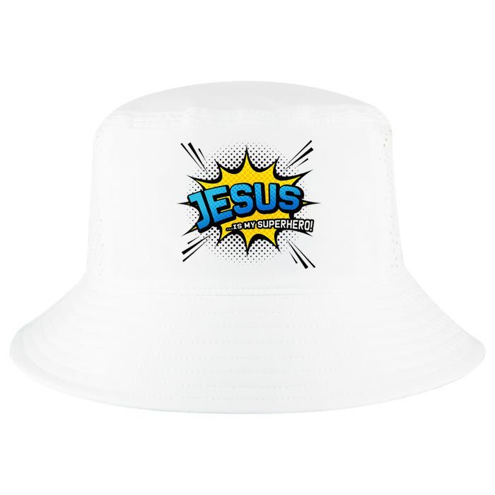 Christian Gift Jesus Is My Superhero Fun Comic Book Cool Comfort Performance Bucket Hat