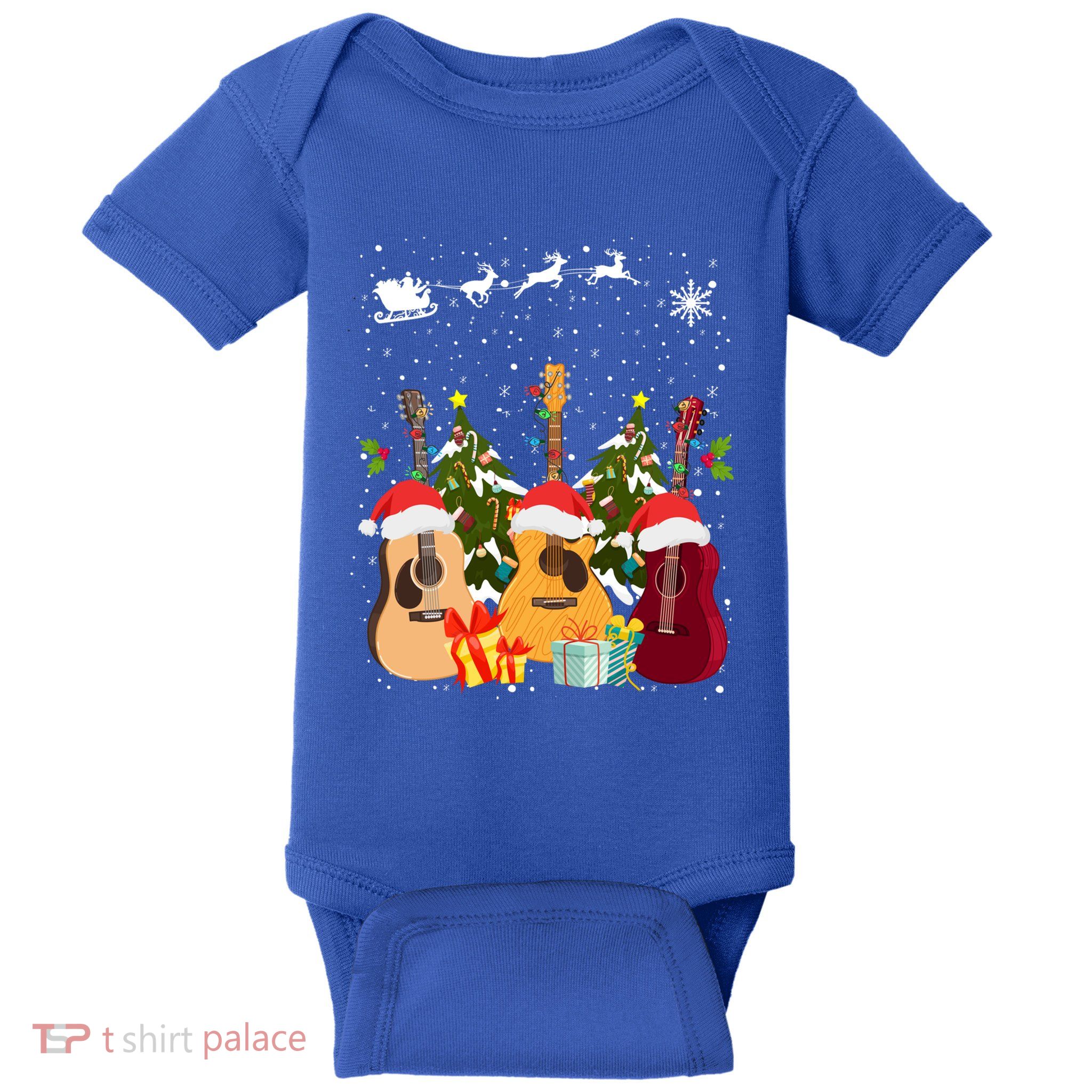 Christmas Guitar Jumper Idea And Guitarist Xmas Guitar Funny Gift Baby Bodysuit