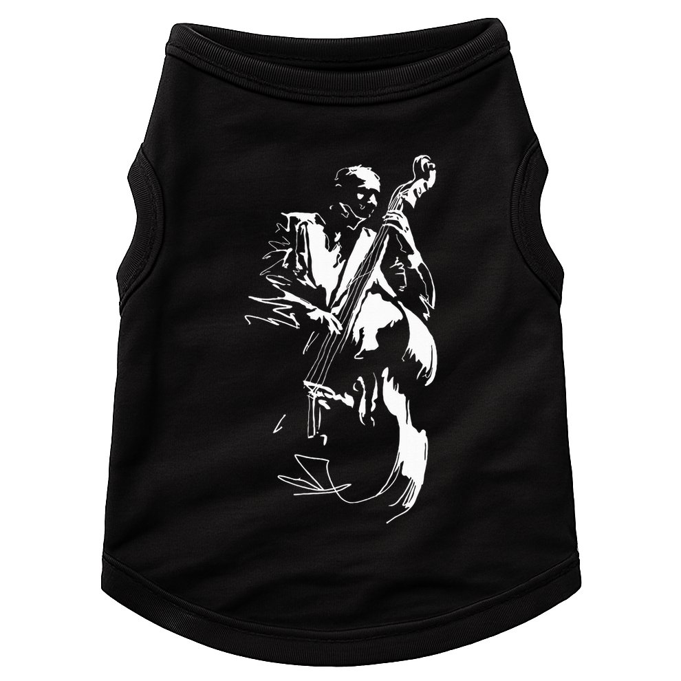 Cool Graphic Jazz Lovers Upright Bass Player Doggie Tank