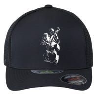 Cool Graphic Jazz Lovers Upright Bass Player Flexfit Unipanel Trucker Cap