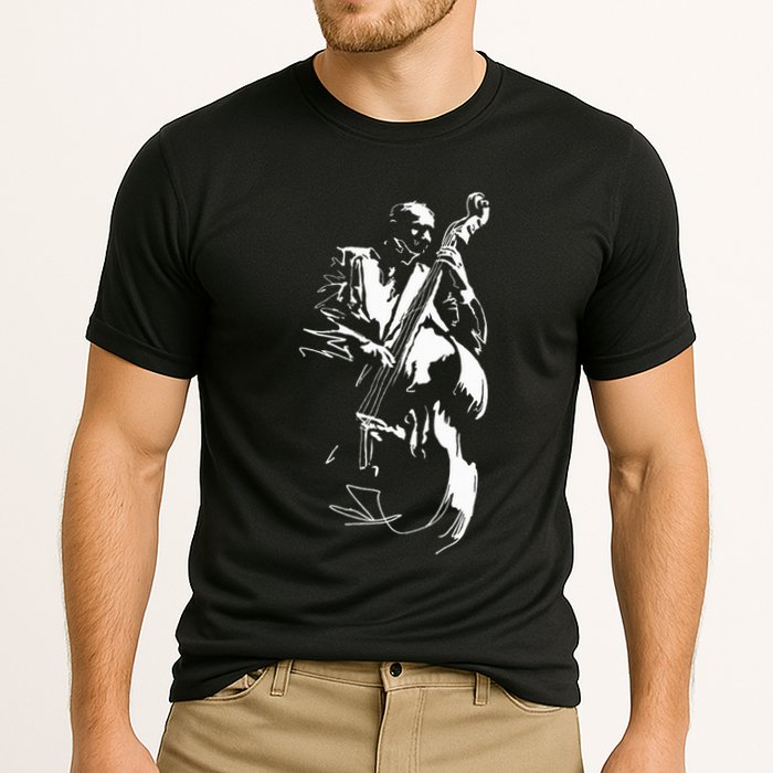 Cool Graphic Jazz Lovers Upright Bass Player Cooling Performance Crew T-Shirt