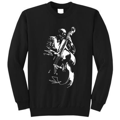 Cool Graphic Jazz Lovers Upright Bass Player Sweatshirt