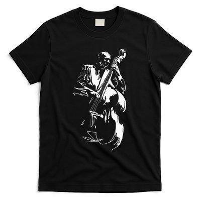 Cool Graphic Jazz Lovers Upright Bass Player T-Shirt