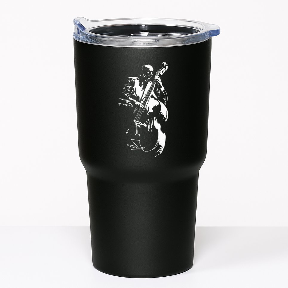 Cool Graphic Jazz Lovers Upright Bass Player Tumbler