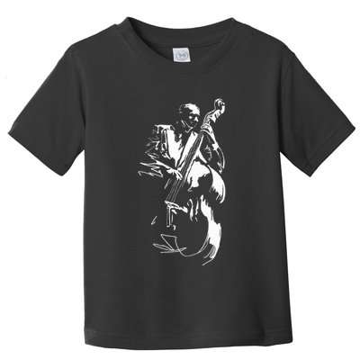 Cool Graphic Jazz Lovers Upright Bass Player Toddler T-Shirt