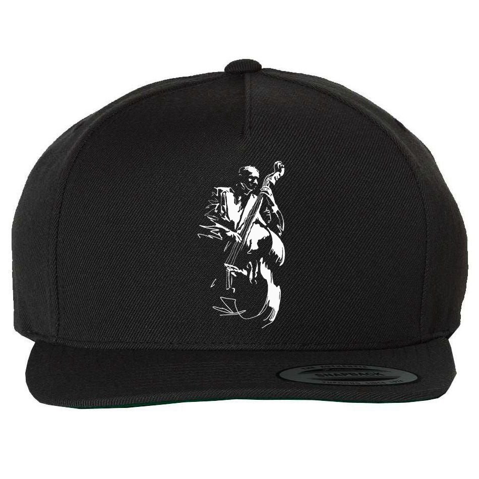 Cool Graphic Jazz Lovers Upright Bass Player Wool Snapback Cap