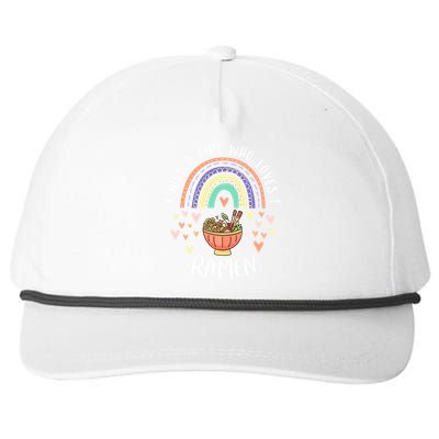 Coll Gift Just A Girl Who Loves Ramen Rainbow Gift For Ramen Lover Gift Snapback Five-Panel Rope Hat