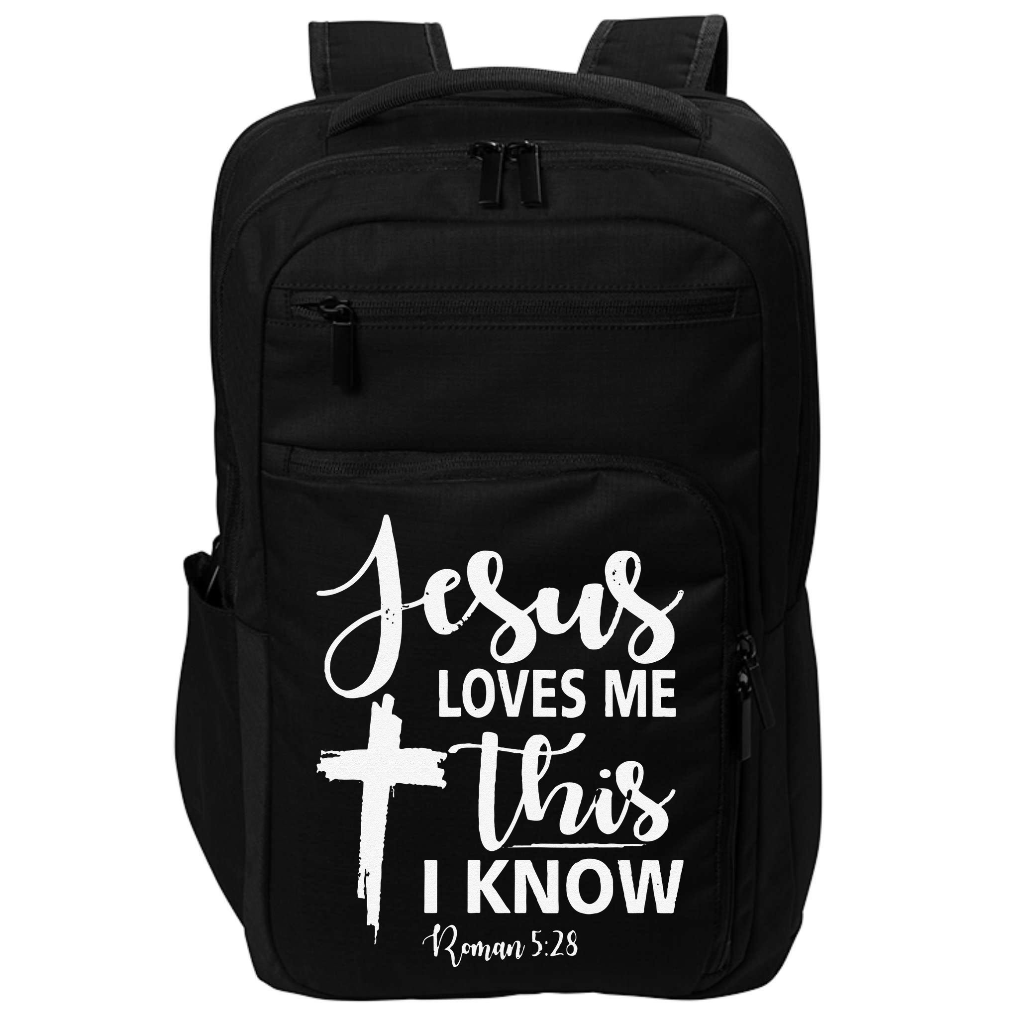 Christian Gift Jesus Love Me This I Know Impact Tech Backpack