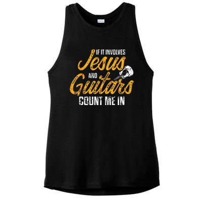 Christian Guitarist Jesus Church Worship Guitar Player Ladies PosiCharge Tri-Blend Wicking Tank