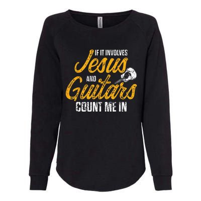 Christian Guitarist Jesus Church Worship Guitar Player Womens California Wash Sweatshirt