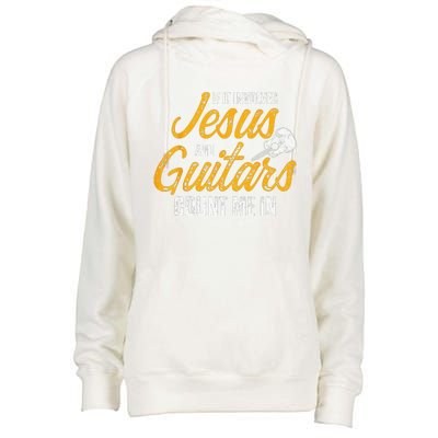 Christian Guitarist Jesus Church Worship Guitar Player Womens Funnel Neck Pullover Hood