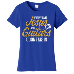 Christian Guitarist Jesus Church Worship Guitar Player Women's T-Shirt