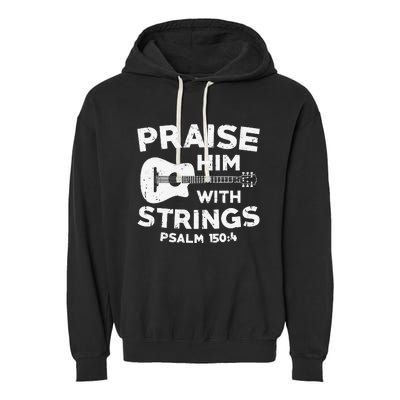 Christian Guitarist Jesus Church Worship Guitar Player Garment-Dyed Fleece Hoodie