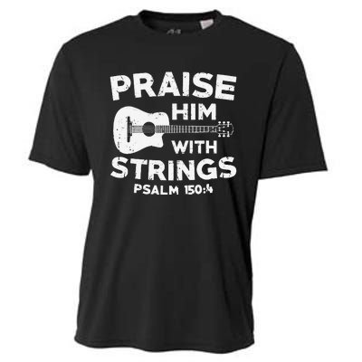 Christian Guitarist Jesus Church Worship Guitar Player Cooling Performance Crew T-Shirt