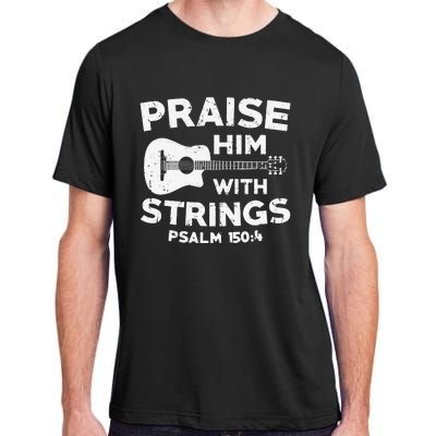 Christian Guitarist Jesus Church Worship Guitar Player Adult ChromaSoft Performance T-Shirt