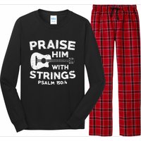 Christian Guitarist Jesus Church Worship Guitar Player Long Sleeve Pajama Set