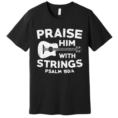 Christian Guitarist Jesus Church Worship Guitar Player Premium T-Shirt