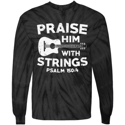 Christian Guitarist Jesus Church Worship Guitar Player Tie-Dye Long Sleeve Shirt