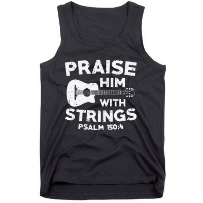 Christian Guitarist Jesus Church Worship Guitar Player Tank Top