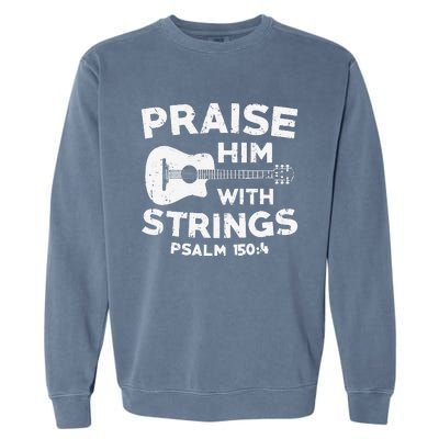 Christian Guitarist Jesus Church Worship Guitar Player Garment-Dyed Sweatshirt