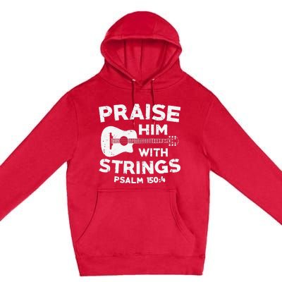 Christian Guitarist Jesus Church Worship Guitar Player Premium Pullover Hoodie