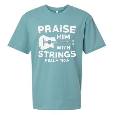 Christian Guitarist Jesus Church Worship Guitar Player Sueded Cloud Jersey T-Shirt