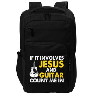 Christian Guitarist Jesus Church Worship Guitar Player Impact Tech Backpack