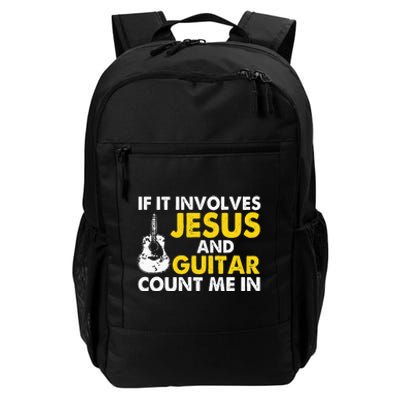 Christian Guitarist Jesus Church Worship Guitar Player Daily Commute Backpack