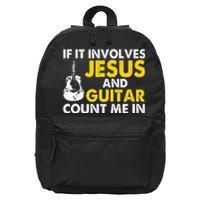 Christian Guitarist Jesus Church Worship Guitar Player 16 in Basic Backpack