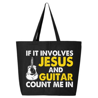 Christian Guitarist Jesus Church Worship Guitar Player 25L Jumbo Tote