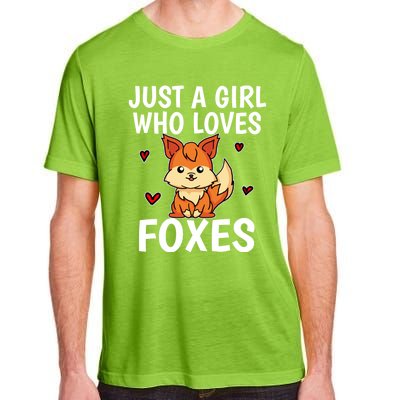 Cute Gift Just A Girl Who Loves Foxes Cute Fox Costume Adult ChromaSoft Performance T-Shirt