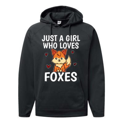 Cute Gift Just A Girl Who Loves Foxes Cute Fox Costume Performance Fleece Hoodie