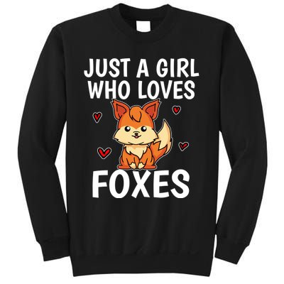 Cute Gift Just A Girl Who Loves Foxes Cute Fox Costume Sweatshirt