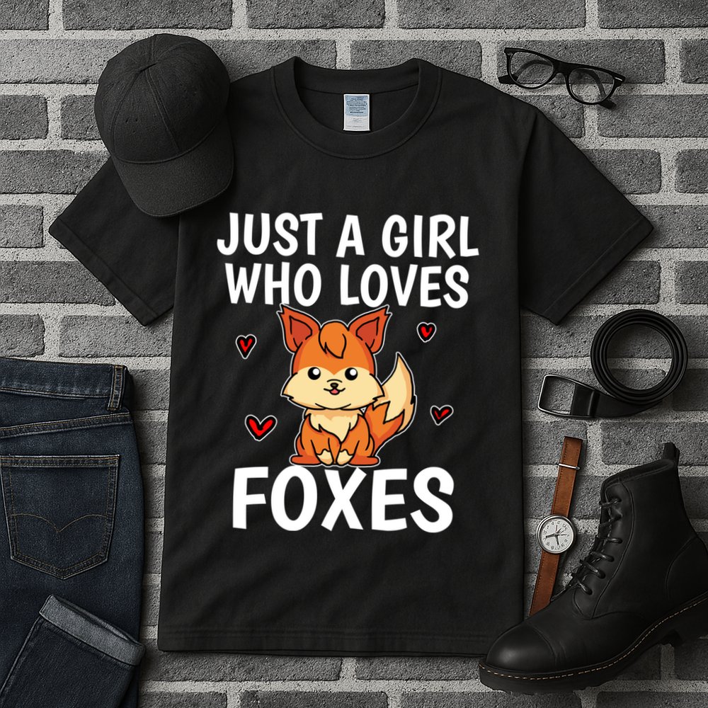 Cute Gift Just A Girl Who Loves Foxes Cute Fox Costume Tall T-Shirt