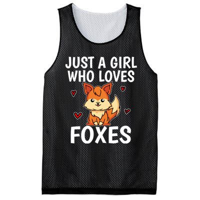 Cute Gift Just A Girl Who Loves Foxes Cute Fox Costume Mesh Reversible Basketball Jersey Tank