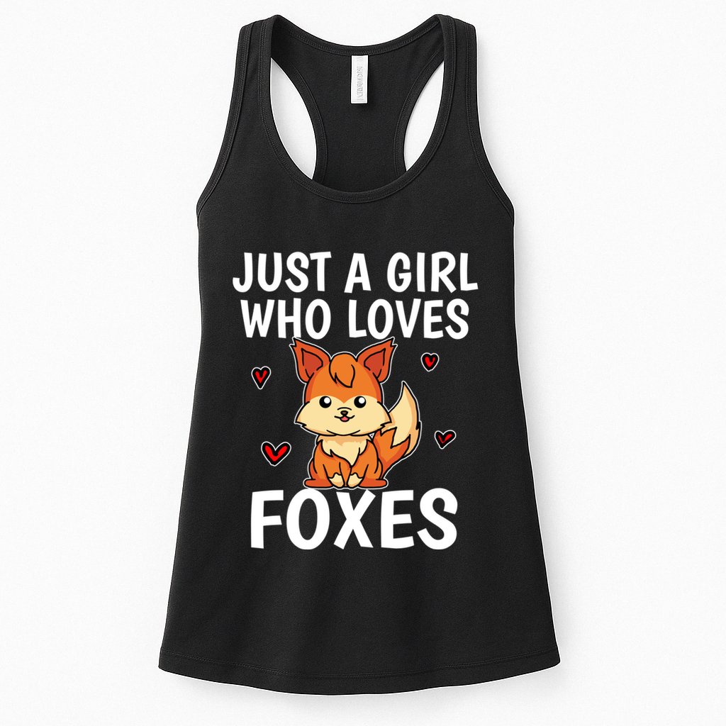 Cute Gift Just A Girl Who Loves Foxes Cute Fox Costume Womens Tank Top
