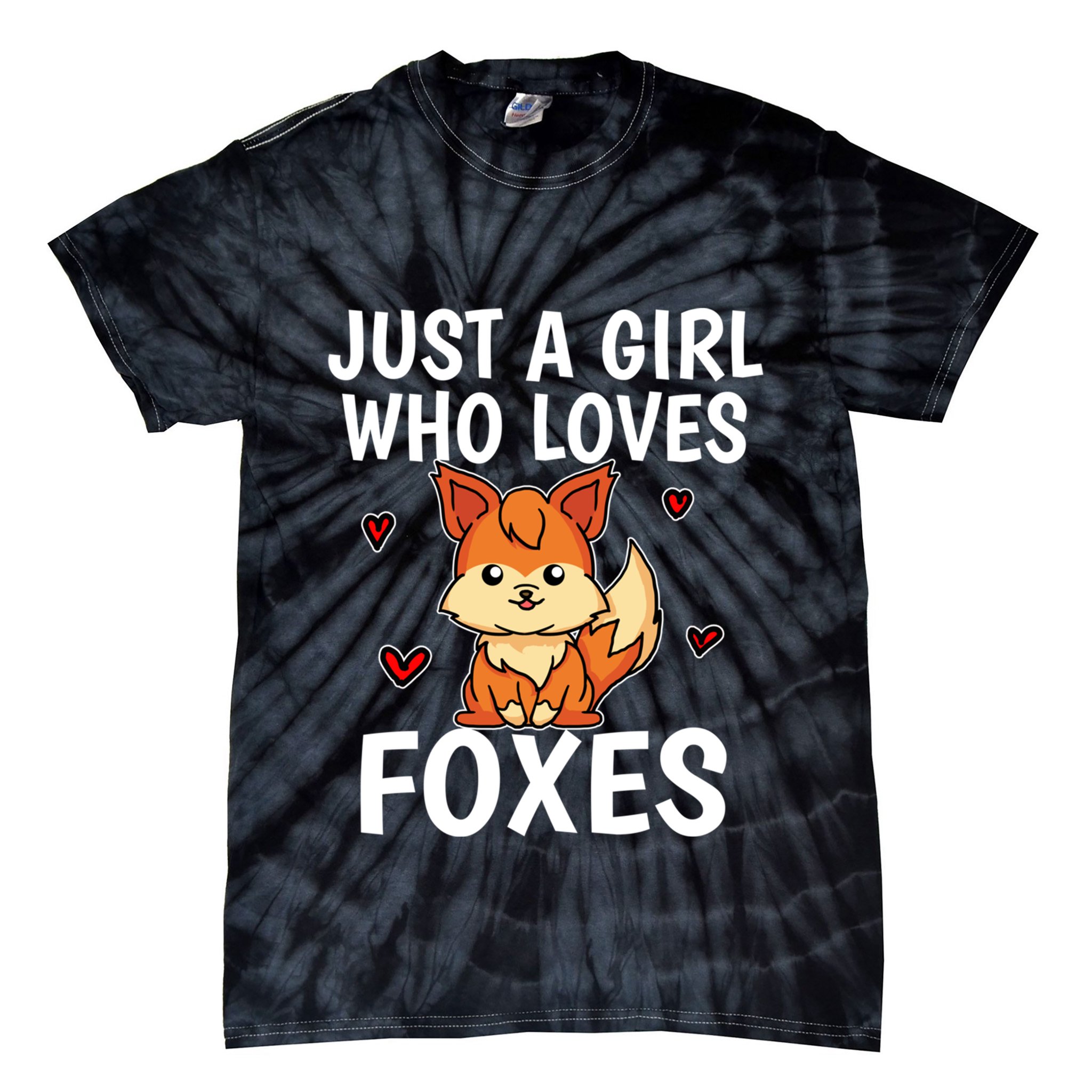 Cute Gift Just A Girl Who Loves Foxes Cute Fox Costume Tie-Dye T-Shirt
