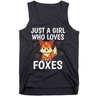 Cute Gift Just A Girl Who Loves Foxes Cute Fox Costume Tank Top