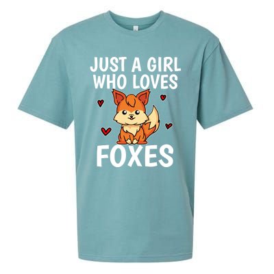 Cute Gift Just A Girl Who Loves Foxes Cute Fox Costume Sueded Cloud Jersey T-Shirt