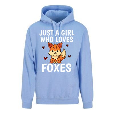 Cute Gift Just A Girl Who Loves Foxes Cute Fox Costume Unisex Surf Hoodie