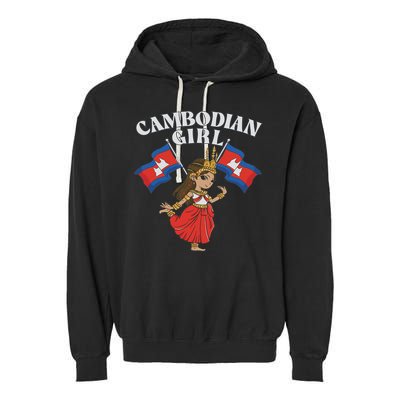Cambodian Girl, Khmer Girl, Cambodia Garment-Dyed Fleece Hoodie