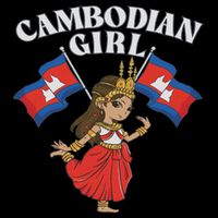 Cambodian Girl, Khmer Girl, Cambodia Button